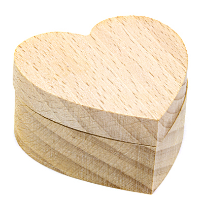 houten juwelendoosje hart voor houtbranden of graveren met brandpen