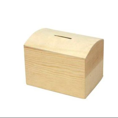 houten spaarpot kistje voor houtbranden of graveren met brandpen