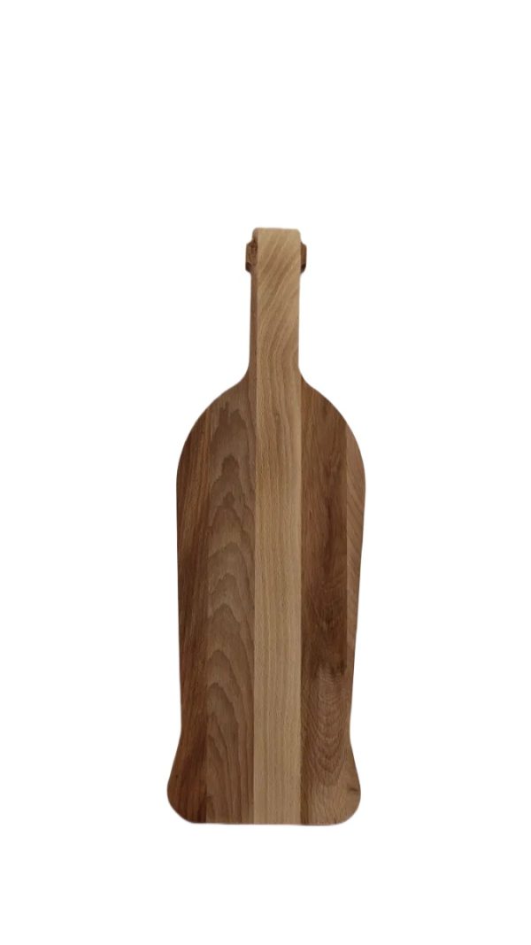 Beukenhouten snijplank - tapasplank in wijnflesvorm