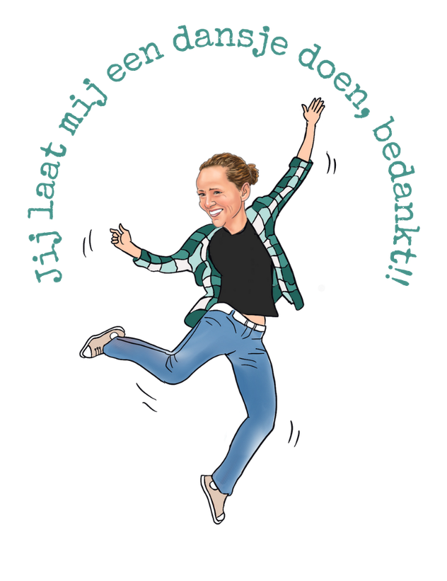 Dank je wel voor de bestelling! Astrid maakt een dansje van geluk omdat jij een bestelling hebt geplaatst. Bedankt!