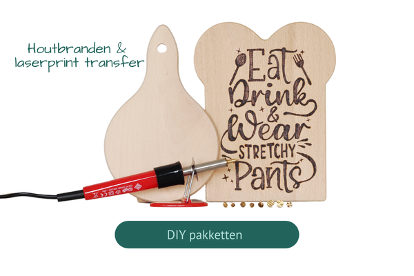 Leer houtbranden en foto's overzetten met deze, complete DIY pakketten.